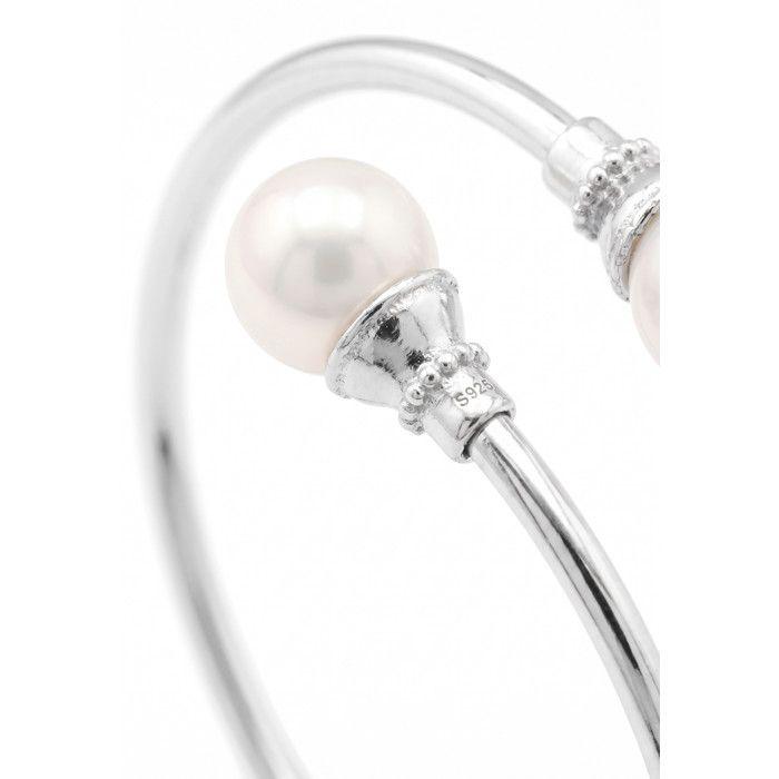 Bracelet - PEARLS & COLORS - You & Me - Perles d'eau douce 11-12 mm - Blanc naturel - Argent 925