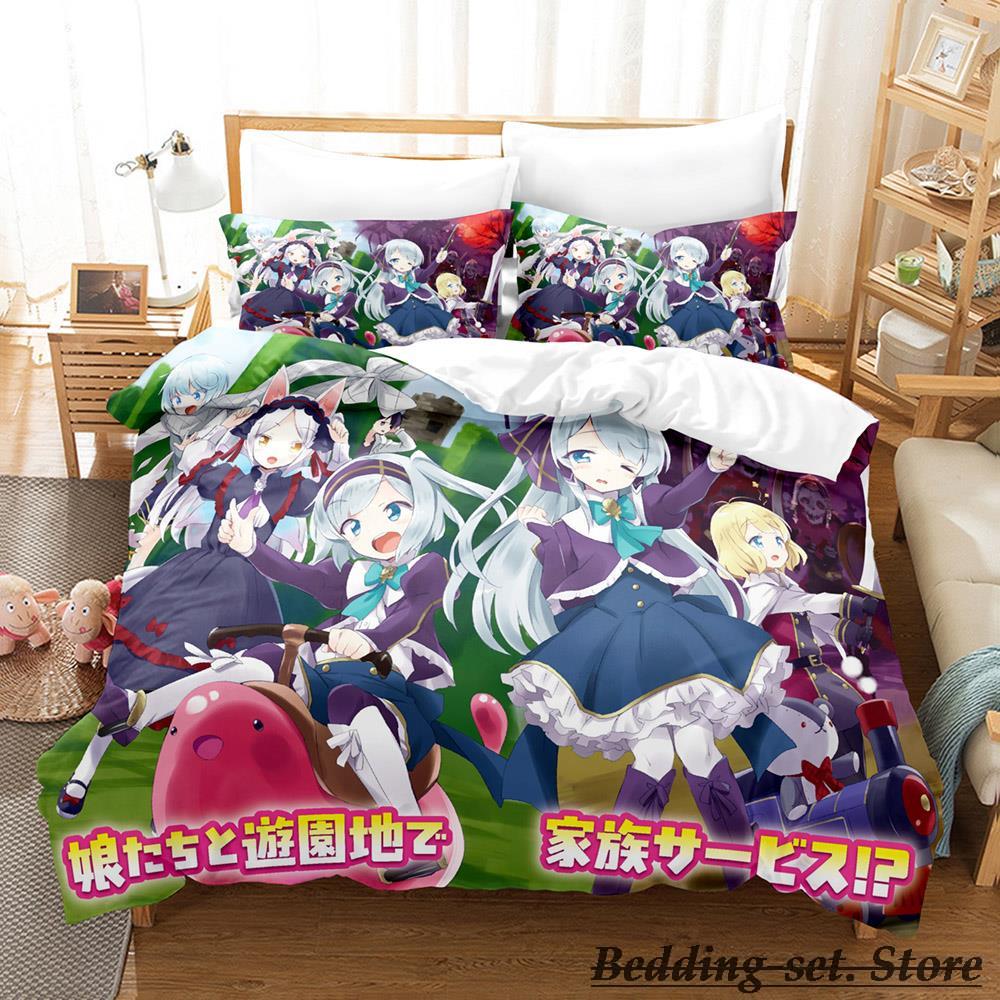 In einer anderen Welt mit meinem Smartphone Bettwäscheset Einzelbett Twin Full Queen King Size Bettset Erwachsener Kind Schlafzimmer Bettdeckenbezug Sets Anime
