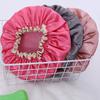 Home Women Elastic Reusable Waterproof Shower Cap Head Hair Cover Bathing Hat