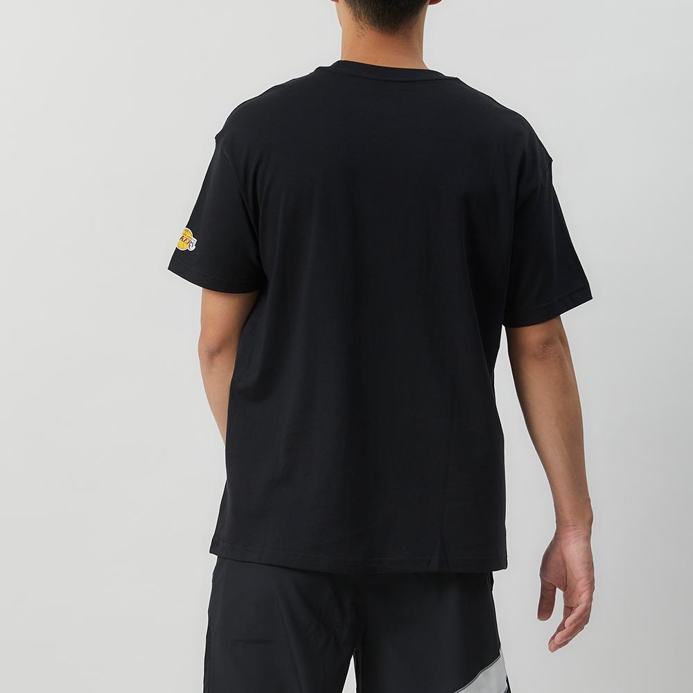 Jordan NBA Los Angeles Lakers Letter Print Crew Neck Casual Loose Short Sleeve T-Shirt Men Tops Black FN1070-010