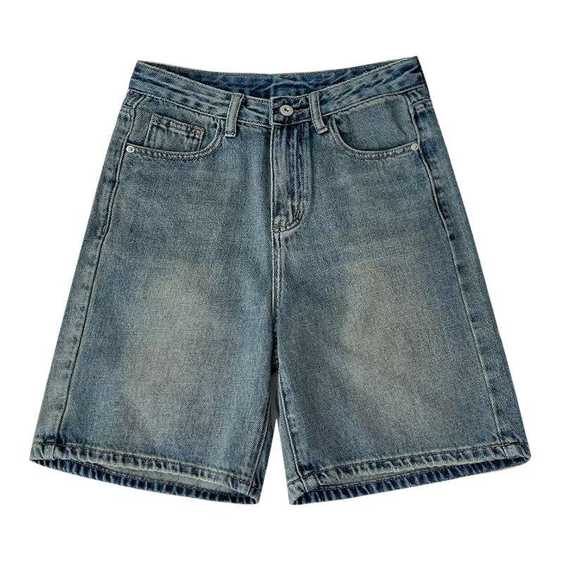 Trendy Retro High-Waist Distressed Denim Capris: 2025 Women s Summer Fashion 3XL