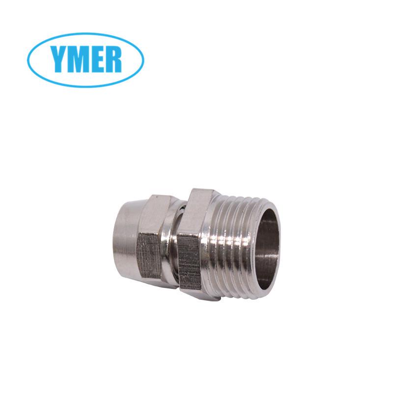 ZG Brass Nickel Plated Quick Connect Pneumatic Pump Fitting with Male Thread