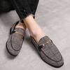 Stylish Plaid Loafers Men All-match Men Casual Shoes 2024 New Driving Flats Mens Breathable Slip on Shoes Men's Coiffeur Shoes