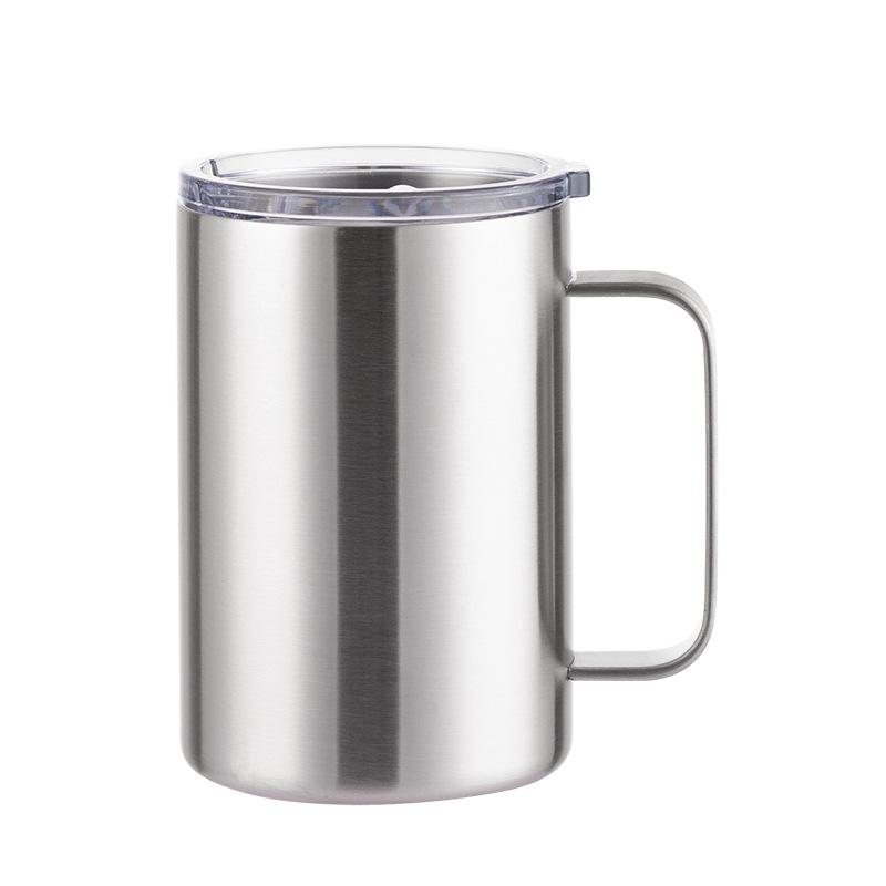 New Double Wall Stainless Steel Coffee Mug 12oz 16oz Tea Cup 350ml 450ml Insulated Thermos Vacuum Mugs Handle