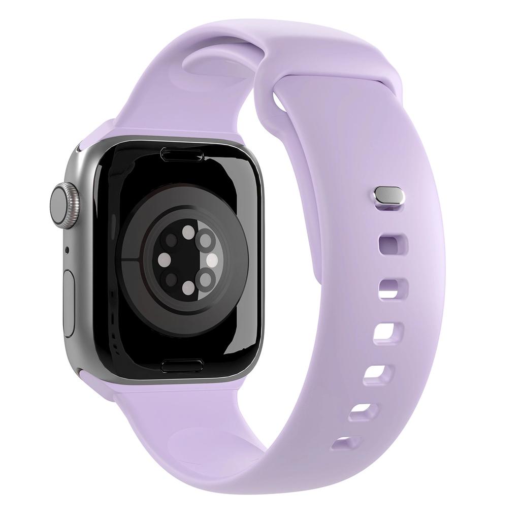 Pasek Silikonowy Puro Icon Do Apple Watch 42 / 44 / 45 / 49 Mm - Lawendowy (2 Szt.)