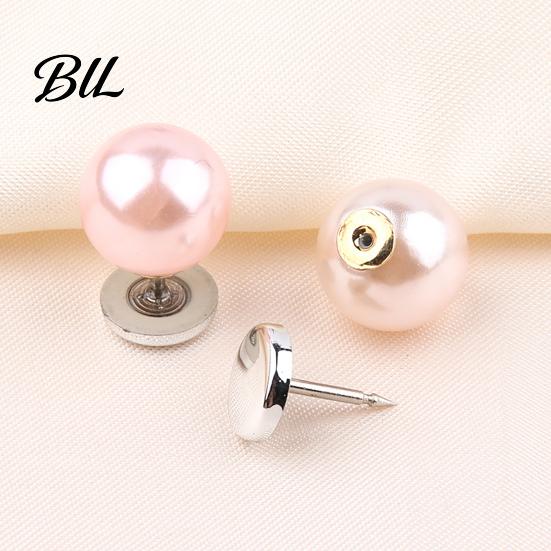 Neckline Fixation Clips 5Pcs Fake Pearl Buttons for Clothing, Removable Decorative Brooch Pins, No Invisible Clothing Fasteners Sew Safety Pins Shirt