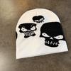 Halloween Skull Knit Beanie Men Women Winter Warm Streetwear Trendy Hat