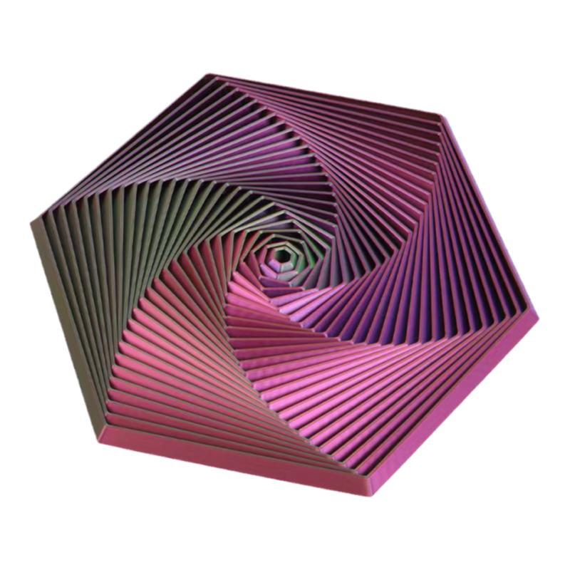 3D Printed Hexagon Optical Illusion Toy: Creative, Educational, Rotatable, and Stress-Relieving