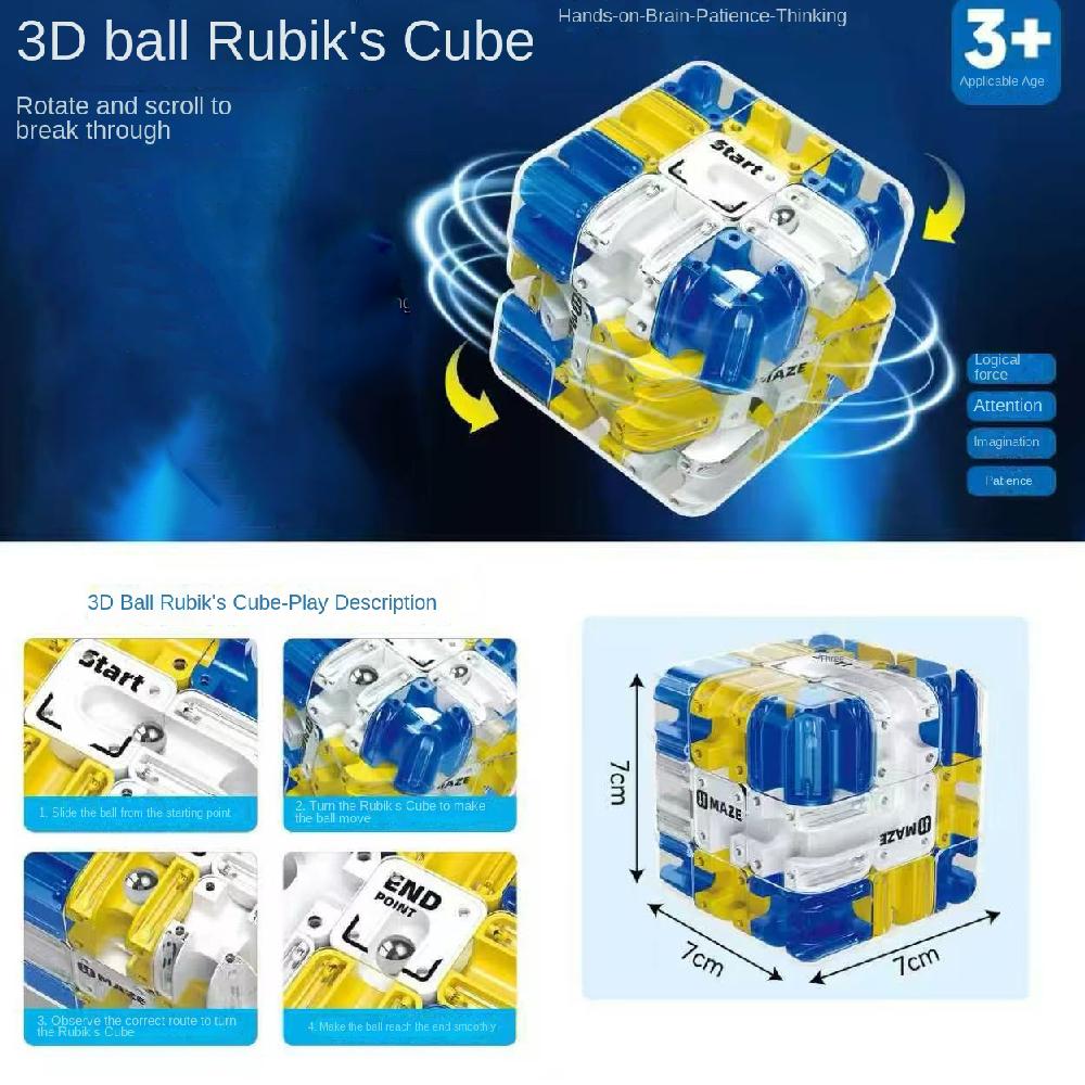 Non-Toxic New 3D Maze Magic Cube Fidgeting Toys Labyrinth Creative Puzzle Toys For Children'S Adult Stress Relief Anti-Stress Toy