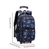 3 Pieces Stair Climbing Trolley School Bag Long-Lasting Piece Rolling Backpack