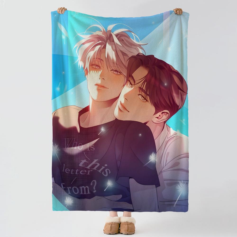 Manhwa PPearl Boy Throw Soft Warm Flannel Blanket Multiuse Throw for Bed Sofa Office Air Conditioning Nap Blanket