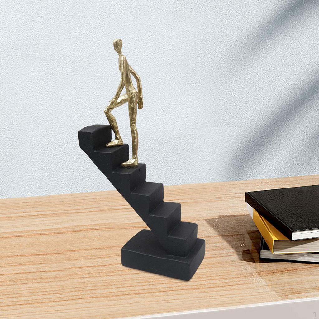 Climbing Ladder Statue Sculpture Collection Statuette Stairs Figurine Thinker