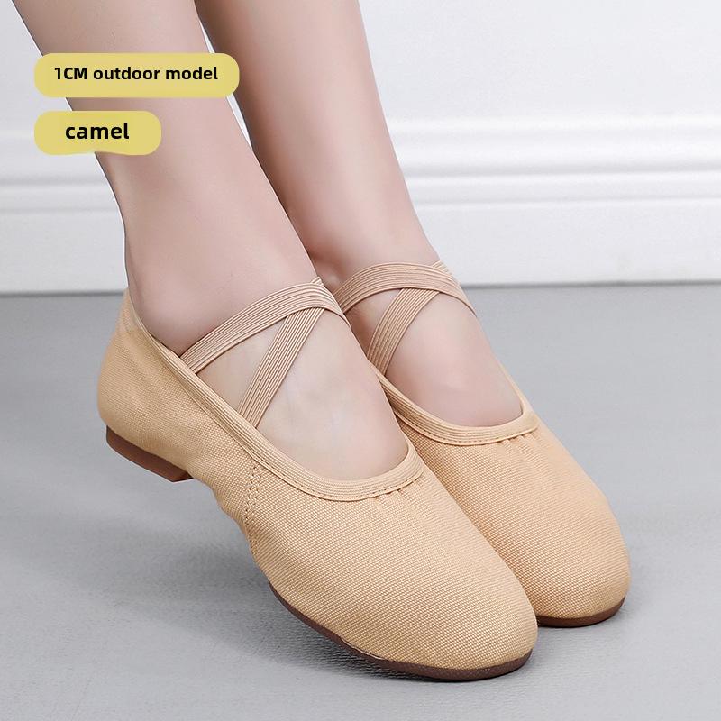 Women's Heeled Dance Shoes - Adult Ballet - Soft Leather Sole - Indoor/Outdoor - Lace-Free - Teacher Approved