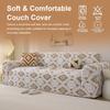 Bohemia Pattern Sofa Cover Fully Covered with Dust-proof Sofa Protective Cover Machine Washable Highly Elastic Pet Friendly