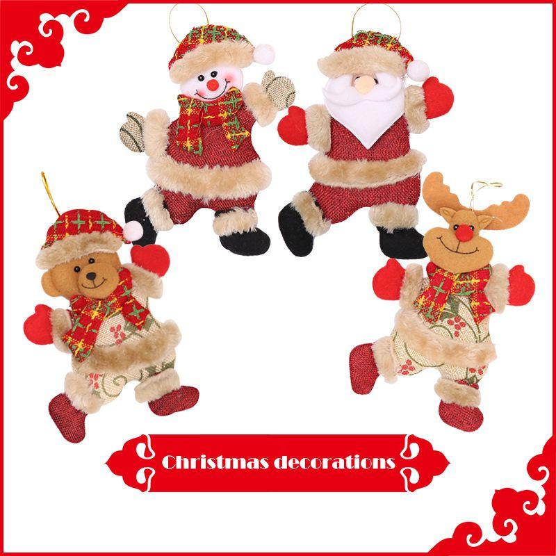 Rozkošní plyšoví panenky Santa Clause, sněhuláka, losa a medvěda pro okouzlující sváteční dekorace
