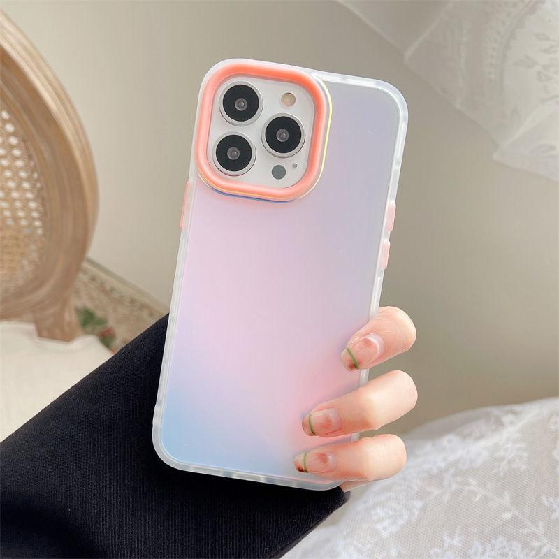Luxury Anti Shock Laser Matte Transparent Soft Case For iPhone 14 13 12 11 Pro Max XS XR X 8 7 Plus SE3 Lens Protection Cover