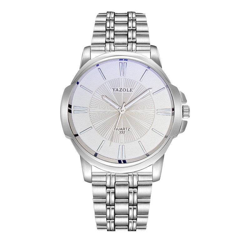 Top Brand New Fashion Watch Men's Steel Band Luminous Business Quartz Watch