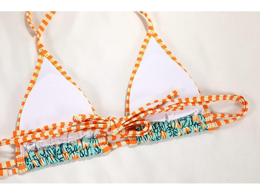 2024 Women's Contrast Color Split Swimsuit with Strap - European & American Style