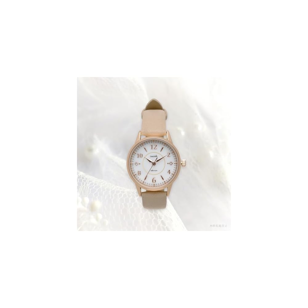 Fieldwork Analog Women's Watch Solar Powered Beige Leather Strap ASS179-1