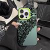 Gothic cool Lace for iPhone 17 16 15 14 13 12 11 Series Pro Max Plus Double Layer Protection Vintage Dark Lace