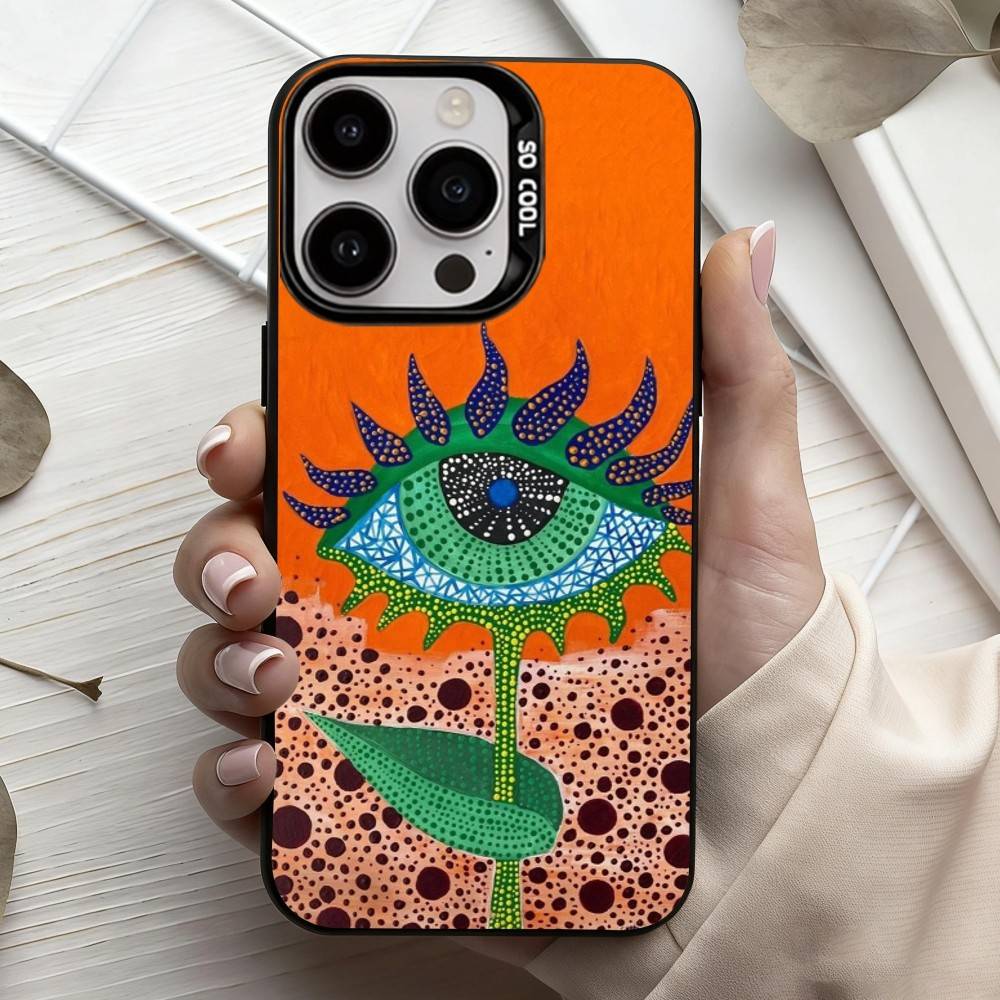 F-Funny Pumpkin Y-Yayoi K-K-Kusama Phone Case For iPhone17,16,15,14,13,12,11 Plus,Pro Max Black Candy Silver Phone Case