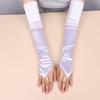 Summer Satin Fingerless Gloves With Sunblocking Function For Dress Up And Events