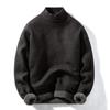 Men's Fleece-Lined Half-Neck Sweater - Warm, Skin-Friendly, Multi-Color Knitwear, Perfect Base Layer