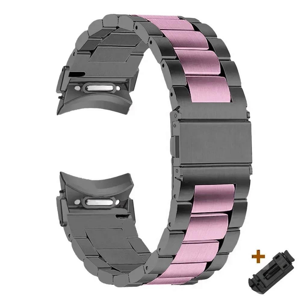Řemínek z nerezové oceli bez mezer, rychloupínací, pro Samsung Galaxy Watch 6 Classic 43 47 mm, pro Galaxy 6 5 4 44 40 mm 5 Pro 45 mm