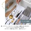 Crystal Craft Cutlery Kitchen Organizer Case, Storage, Spoon, Fork, Chopsticks, Drawer, Tray, [White]