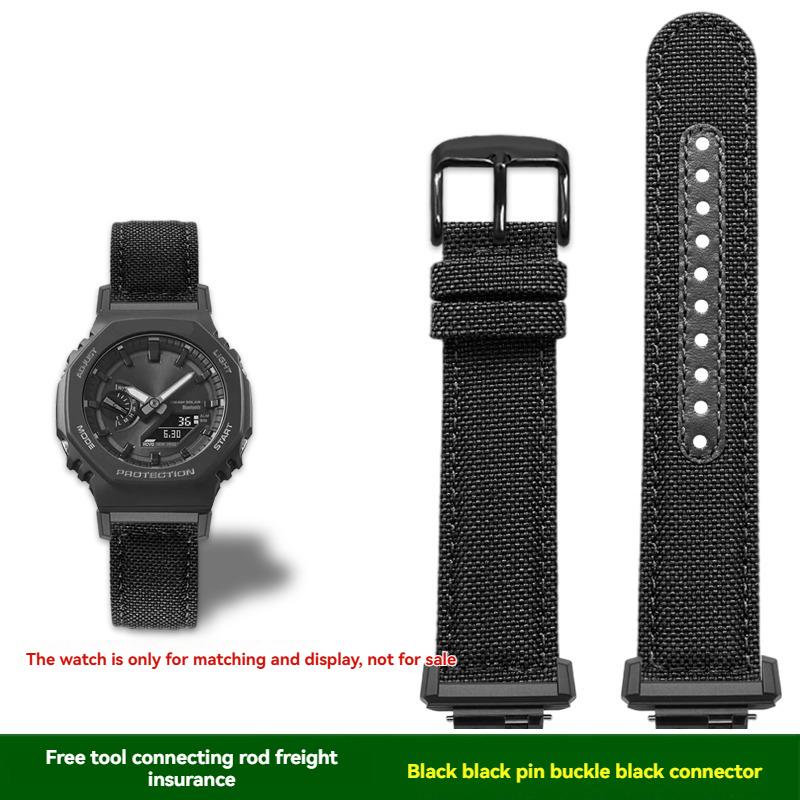 Für Casio GA-2100/1A1PR GA2110 GA-B2100 Serie Uhr achteckig Sport Nylon Canvas Bergsteigen wasserdicht Uhrenarmband