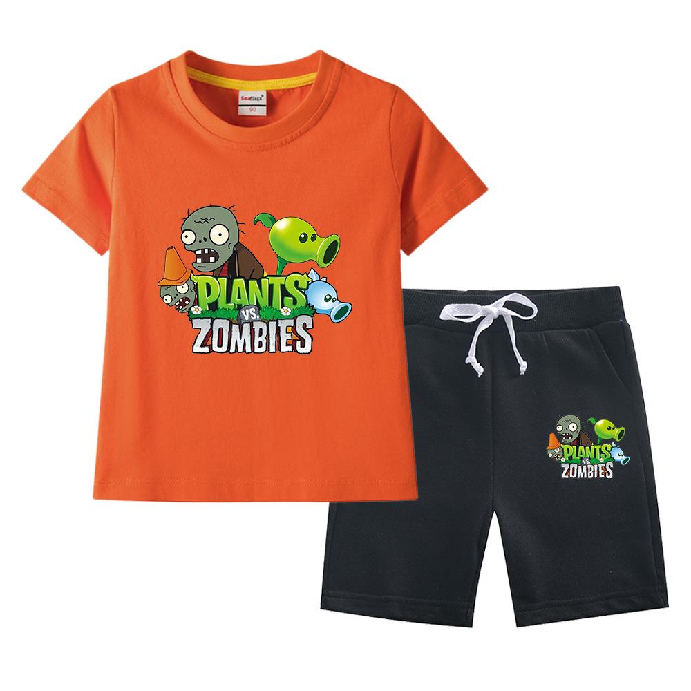 Plants vs. Zombies Kids' Summer Set: Boys' & Girls' T-Shirt and Shorts - Versatile Two-Piece