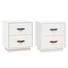 VidaXL Tables de chevet 2 pcs Blanc 40x34x45 cm Bois de pin massif818328