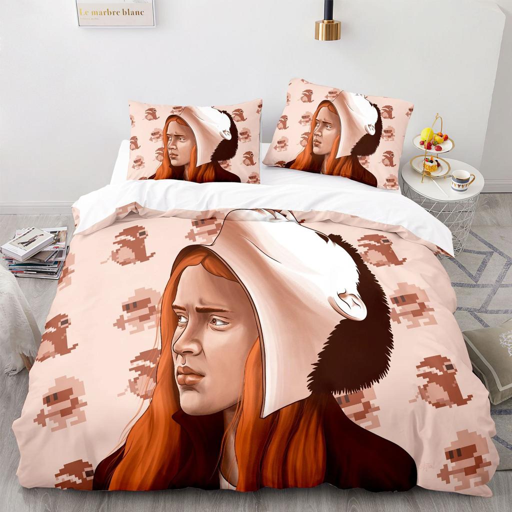American Drama Terror TV Girl Eleven Wallpaper Digital Printing Bedding Set Duvet Cover Comforter Bed Youth Kids Girl Boys Gift