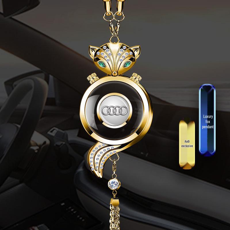 Fox Crystal Car Air Freshener Pendant - Rearview Mirror Hanging Ornament