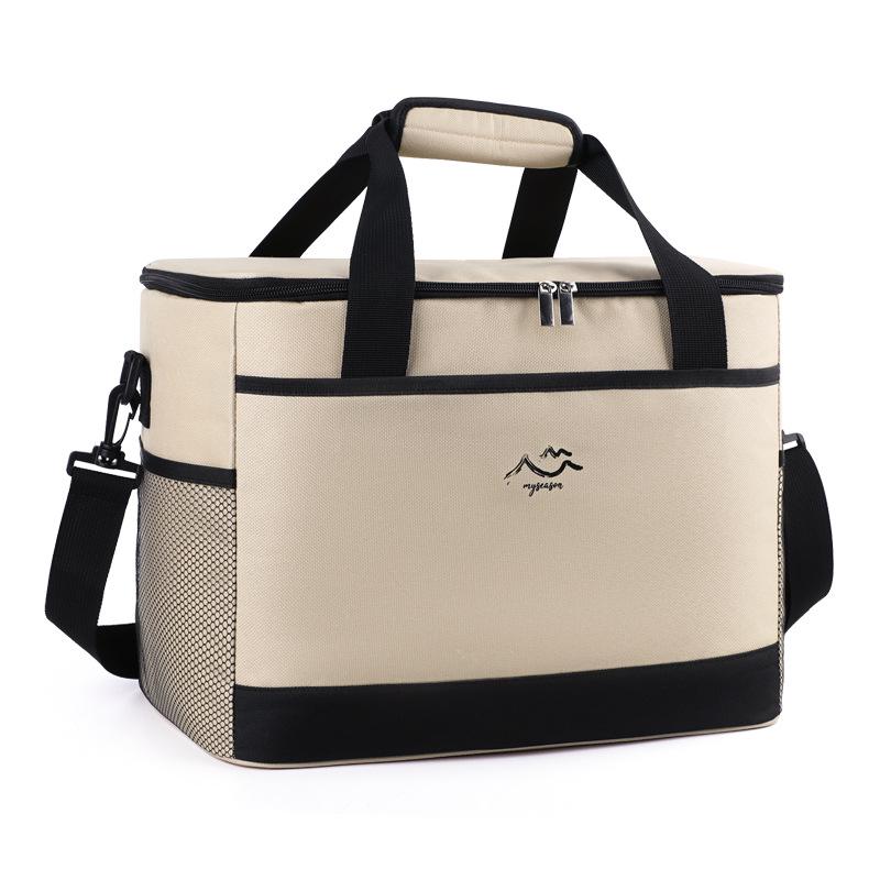 Large Capacity Insulated Picnic & Camping Lunch Bag - Portable with Cold-Keeping Ice Pack