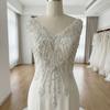 European Style Beaded Sequins Lace Patch White Wedding Dress Applique  Wedding Dress
