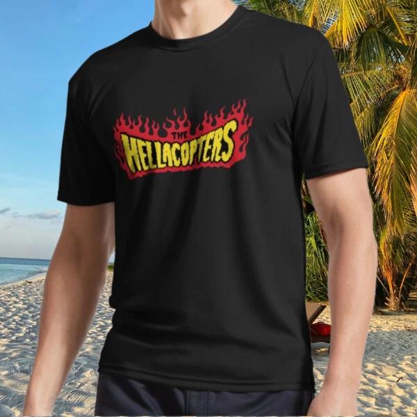 

HELLACOPTERS T Shirt, FLAMES LOGO Active T-Shirt Funny Size S to 5XL 4XL