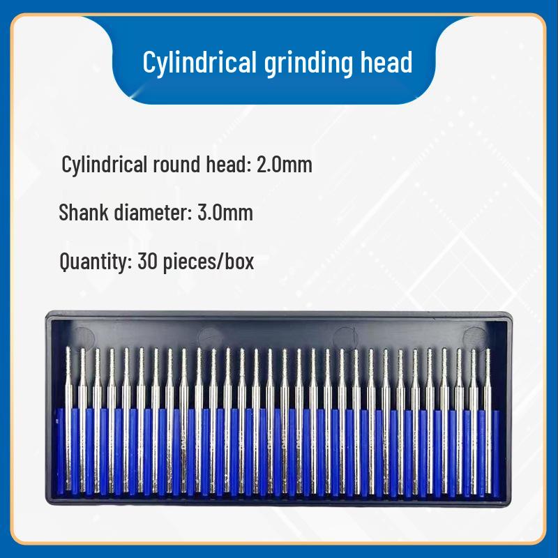 3mm Diamant-Karborund-Schleifkopf für Elektro-/Druckluftschleifer - Kugelförmige Nadel zum Gravieren & Aufbohren