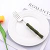 1pc Mirror Stainless Steel Dinnerware Plastic Handle Western Cutlery Butter Knife Fork Spoon Kitchen Party Tableware