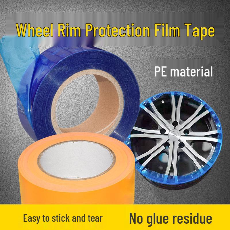 PE Blue Tire Rim Protection Tape - Residue-Free Installation