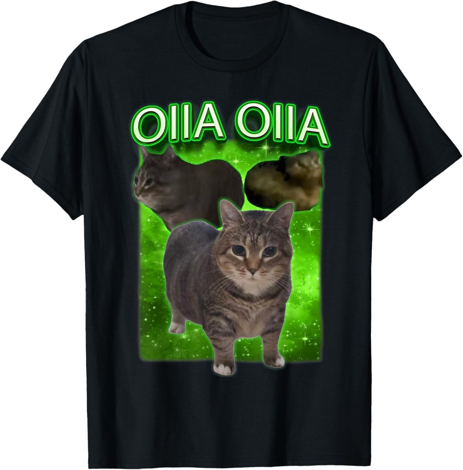 Funny oiia oiia Spinning Cat Meme Oiiai Oiiiai Cat T-Shirt unisex T-Shirt S разноцветный