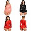 S-3XL Adaptief Speciale Behoeften Bodysuit Waterdicht Lange Mouw Elastische Tailleband Knoopsluiting Kruis Leotard voor Incontinentie Bescherming