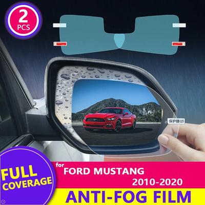 Para Ford Mustang 5ª 6ª Geração 2010~ S197 S550 Película para Espelho Retrovisor HD Anti-Nevoeiro à Prova de Chuva Adesivo para Espelho Automotivo Acessórios para Carro