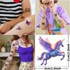 54pz Tatuaggi Temporanei Unicorno Adesivi Carini Cartone Animato Impermeabili Usa e Getta Adesivi per il Corpo Bambini Ragazzi Ragazze Body Art Tatuaggi per le Braccia