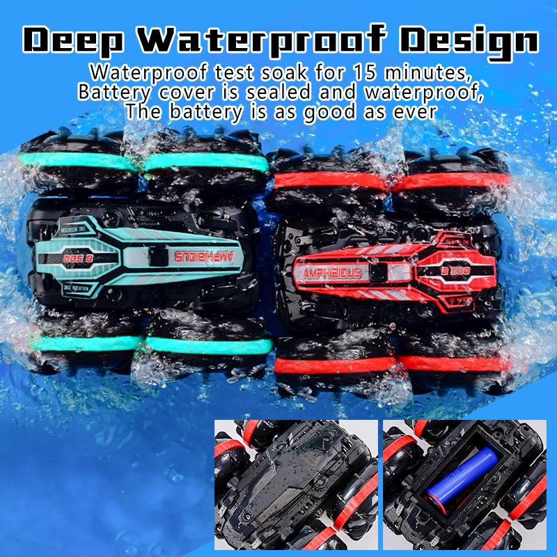 2.4g Amfibi Arazi Çift Taraflı Dublör Takla Uzaktan Kumandalı Araç