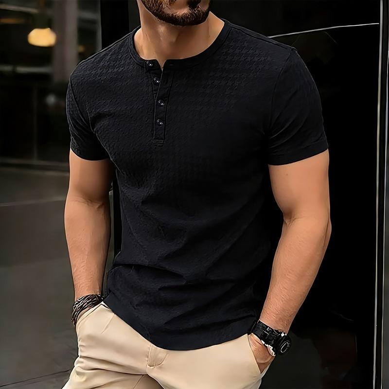 

Summer Sports Fitness Breathable Men s Short-sleeved T-shirt Men s Muscle Henley Top S чёрный