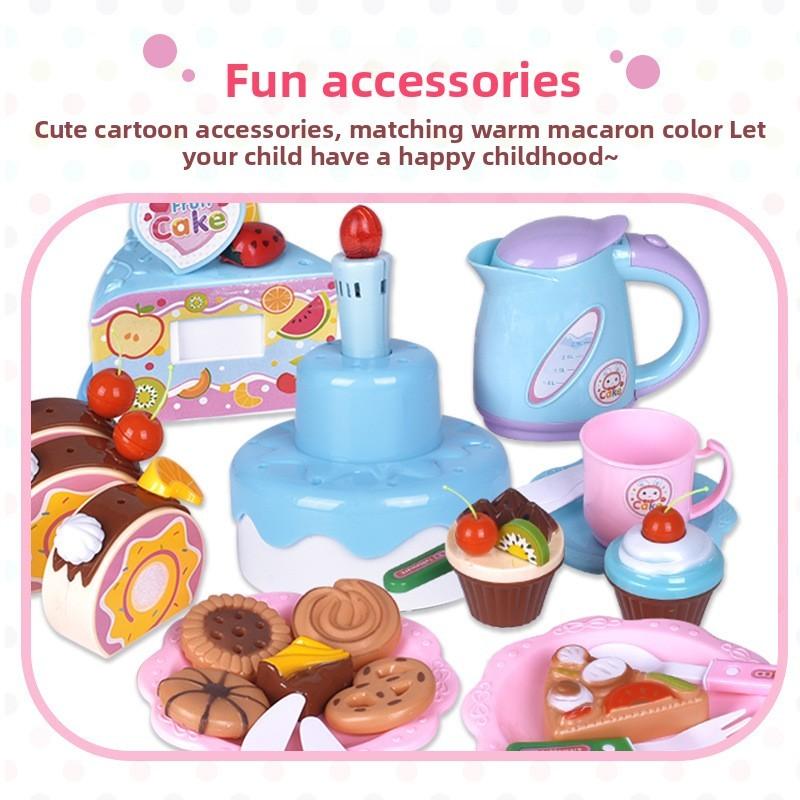 Play Children Imaginative Kitchen Toys Cutting Sensory Features Development