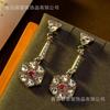 Hot Products From Europe America Exaggerated Temperament Light Luxury All Rhinestone Zircon Earrings Women's Long Style Atmospheric High-end
