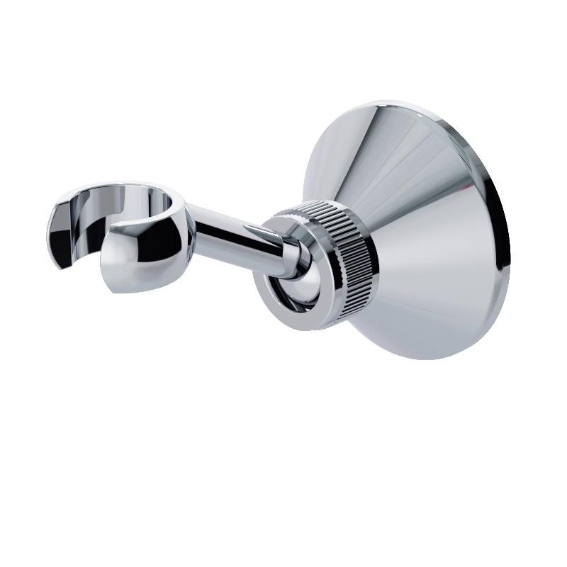 Adjustable Metal Shower Head Wall Bracket, Chrome