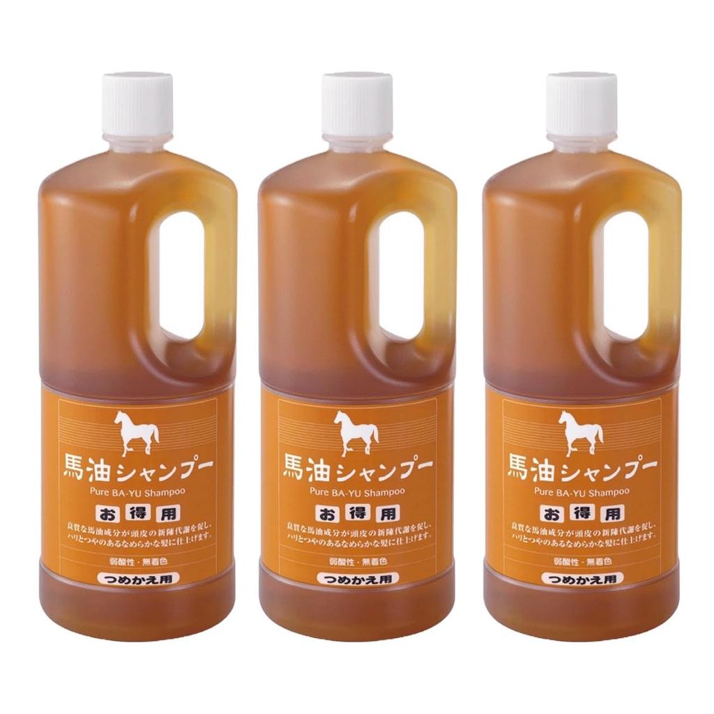 Azuma Shoji Szampon z Olejem Końskim Refill 1000ml Zestaw 3 sztuk w świetnej cenie